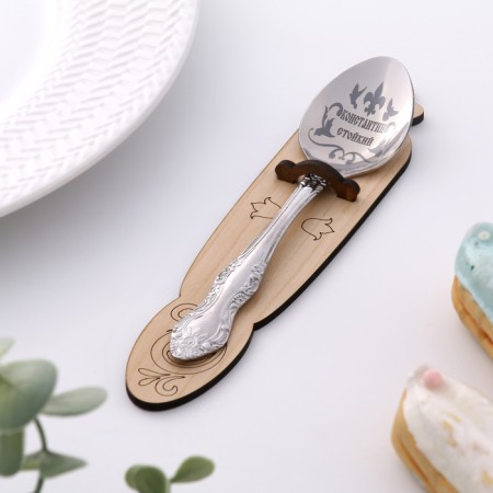 A spoon is registered, tea, with an engraving "Constantine", h = 14