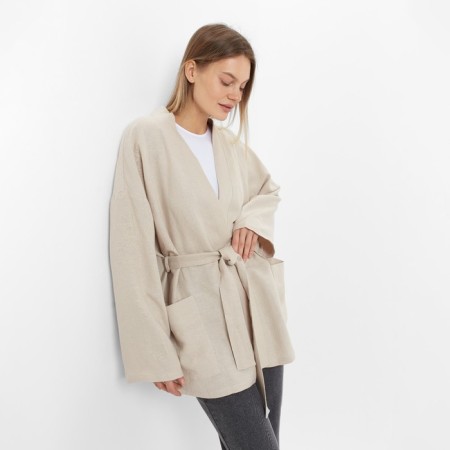 Women's jacket, beige color, size 46-1