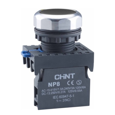 CHINT 578647 control button, without backlighting, IP65, black color