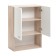 Bathroom cabinet "Vega 6004" White/oak sonoma, 60 x 24 x 80 cm