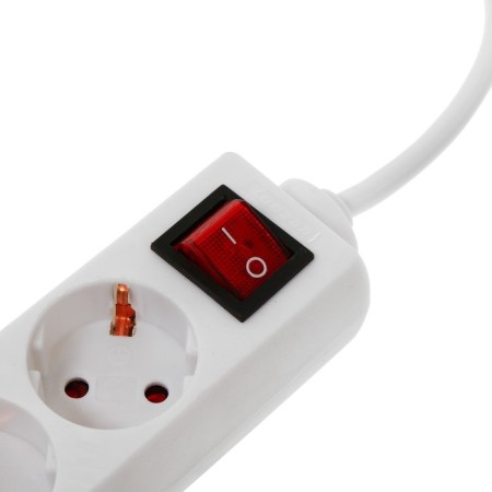 Extension cord Luazon Lighting, 3 sockets, 3 m, 10 a, 2200 watts, 3x1.5 mm2, with salary, with off., B-2