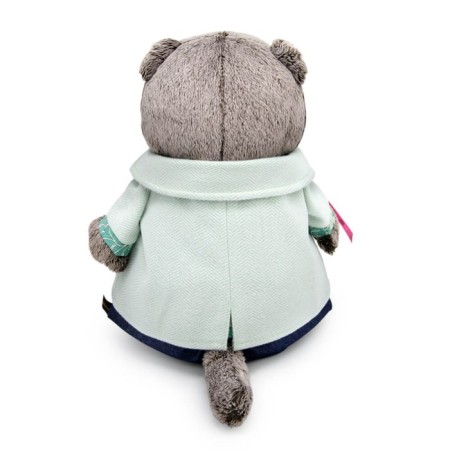Soft toy "Basik", in a tweed jacket with a rose, 19 cm-2