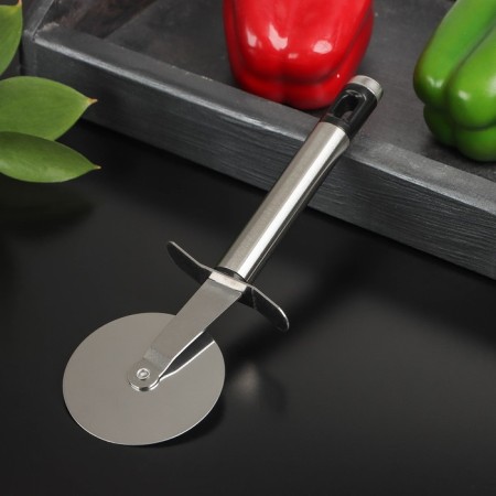 Knife for pizza and dough fargo, 20 × 6.5 cm, stainless steel, black color-2