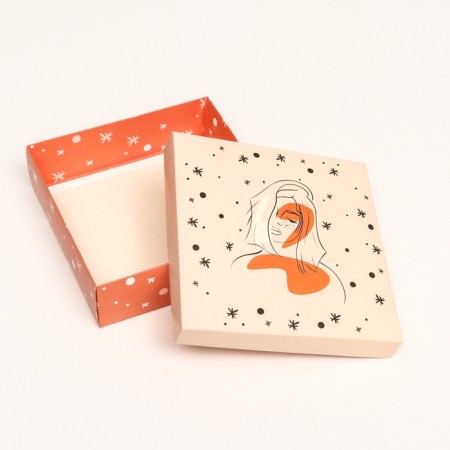 Folding box, "Girl's silhouette" 20 x 20 x 6 cm-4