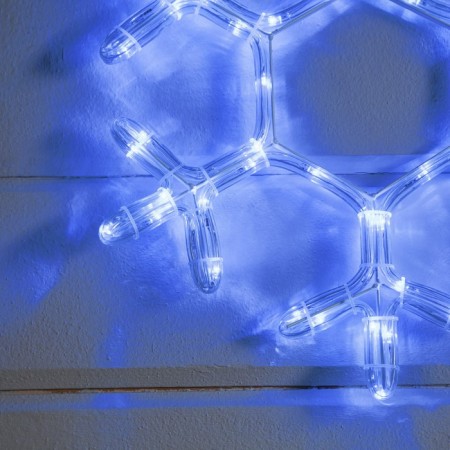 LED figure "Snowflake", 39 cm, Duralight, 72 LED, 220 V, flicker, glow of blue/white-2