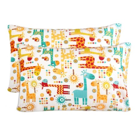Pillowcase set, size 40x60 cm, giraffe print, multicolor - 2 pcs.