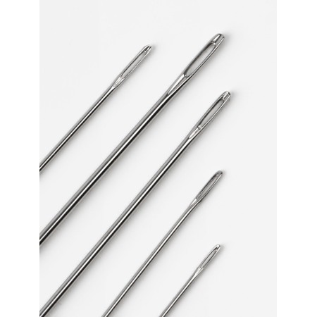 Sewing needles, set 15 pcs., D = 0.5/0.6/0.7/0.7/0.8 mm, 3.3-4.5 cm-2
