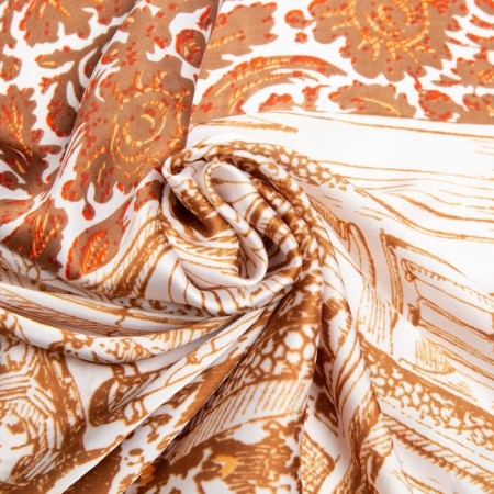 Textile scarf, milk color, size 70x70-3