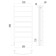 Terminus heated towel rail "Classic" P8, 500x850 mm, left, chrome