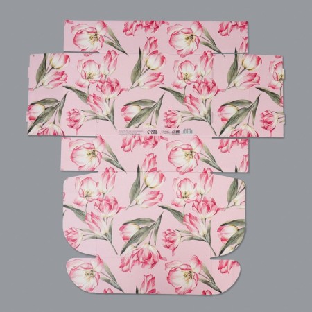 Gift folding box, packaging, "flowers", 30.7 x 22 x 9.5 cm-6
