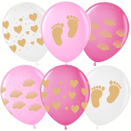 Shar Latex 12 "Newborn", crystal, 5 tbsp., Set 25 pcs., Mix