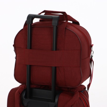Small 37 l (s) suitcase with a Sacvoyage bag, lightning department, with extension, purple color-12