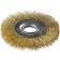 Disc “bison” brush 35187-100_z01, for ushm, brassized 0.3 mm, steel, 22.2x100 mm