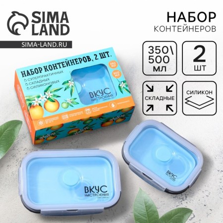 Set of containers "Orange", 350 ml, 500 ml