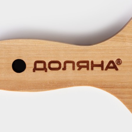 Board for serving with a handle, 35 × 9 × 1.8 cm, 4 shots, diameter of cells 3.9 cm, with impregnation, birch-6