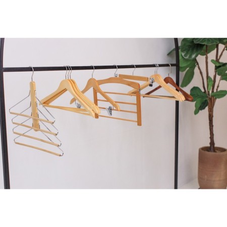 Shoulders - hangers Organizer for clothing multi -level LADOOM Bois, 41 × 38 cm, variety a, color light wood-9