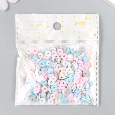 Beads for PVC creativity "Red-blue" set ≈ 330 pcs 0.1x0.6x0.6 cm-3