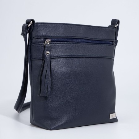 Bag-bodi Boda vita with a zipper, blue color