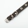 Single-layer leather collar with corrugated eyelets, dimensionless, 40 x 1.5 cm, Osh 27-35 cm, black 7