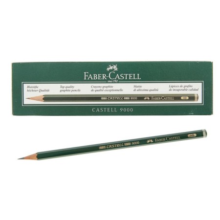 Pencil Art Black Baber-Castell Castell® 9000 Professional HB Green