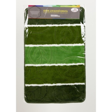 Bathroom mat "Listopad", 50 x 80 cm, green color-5