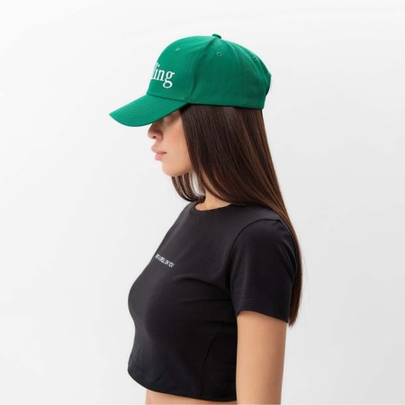 Women's cap with embroidery, green, p. 56-58-1