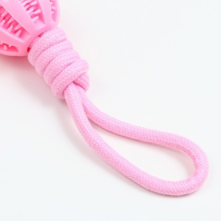 A wicker cable toy with a ball, up to 35 cm, up to 115 g, pink-3