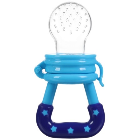 Nibbler for feeding, with silicone mesh, in a container, blue color-9