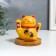 Ceramics pendulum "Maneki-Neko with a sweat and a pumpkin" from solar batteries 10x10x12 cm