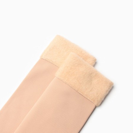 Women's socks Minaku with combing, Beige color, size 36-39 (23-25 ​​cm)-1
