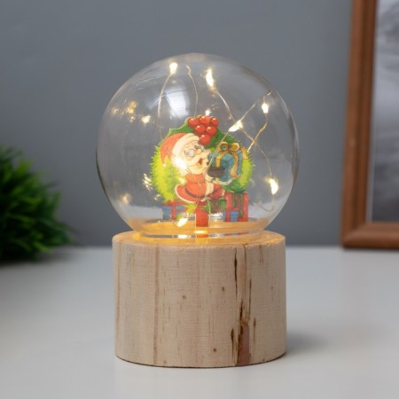 Spinker "Shar-Dad Frost with a gift" LED 3XAG10 ball 8CM 6.5x6.5x11.5cm-1