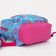 Baby backpack on a zipper, an external pocket, a reflective strip, blue color