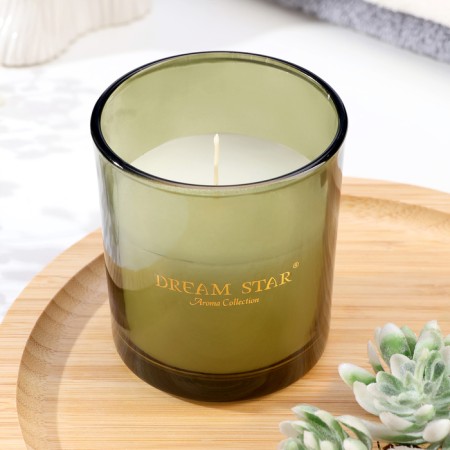 Aromatic candle in a glass "Dream Star", creamy-vanilla, 7x8 cm-1