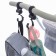 Hook for bags on a stroller, plastic, rotates 360 °, Velcro, black color