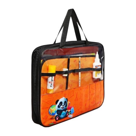 Labor folder A4, 335x260x60, PVC textiles, with handles, with a filling of 13 objects, calligrata, PTR-111, "Panda"-1