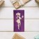 Wooden "silhouette" purple background