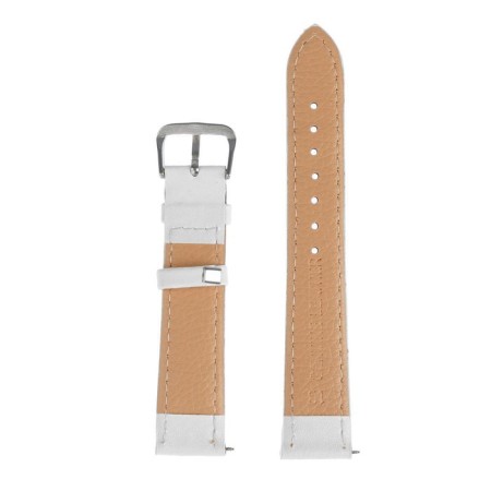 Solomon watch strap, 18 mm, genuine leather, L-20 cm, white-2