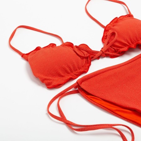 Swimsuit female separate minku color red, size 48-8