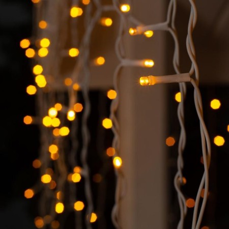 Garland "fringe" 3 × 0.9 m, IP44, UMS, white thread, 232 LED, yellow glow, 220 V-2