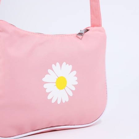 Youth bag with a zipper, pink color-3