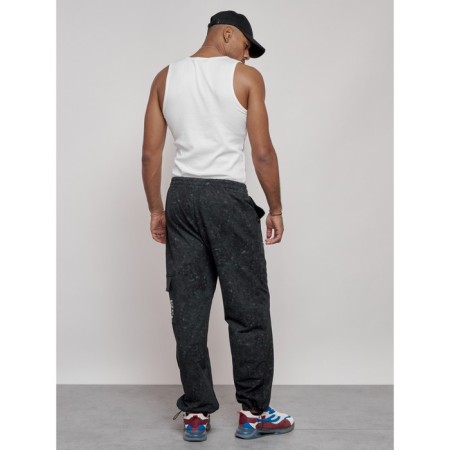 Sports male trousers, size 52, dark green color-3