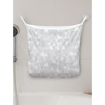 Organizer in a bath on suction cups “Marble Triangles”, for storing toys and trifles, size 33x39 cm