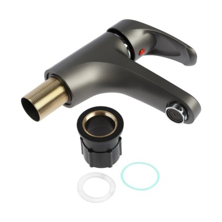 Zein Z3656 sink mixer, single-leaf, pour height 9 cm, ABS plastic, graphite-4