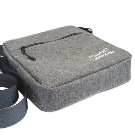 Bag Men's Cross-Bodi Listo Oxford gray snow with a gray sling-3