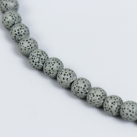 Beads for aromatherapy with the hole "Round. Ashes" d = 0.8 cm set 50 pcs +-5-1
