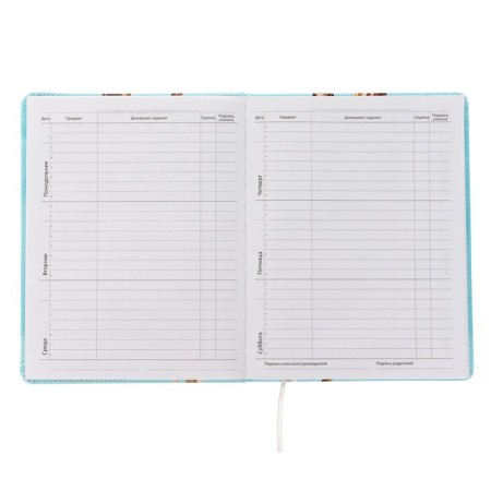 Universal diary for grade 1-11 "Tell me how can I help you?", Integral cover, artificial leather, lies, 80 g/m2-4