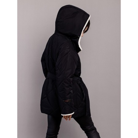 Jacket for girls, height 158 ​​cm, black color-12