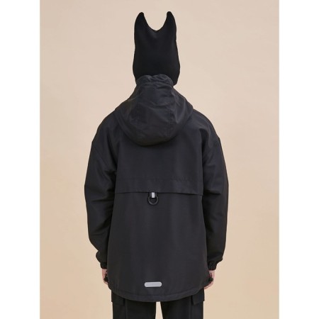 Windbreaker for boys, height 146 cm, black color-4