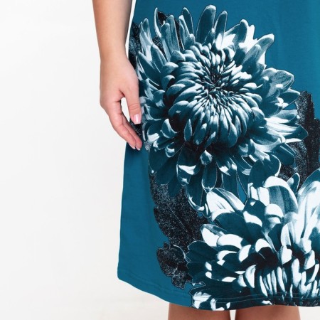 Women's dress, blue color, size 56-6