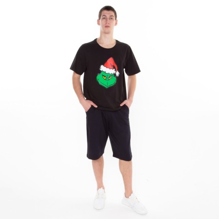 Male T -shirt "Grinch", black color, size 60-1